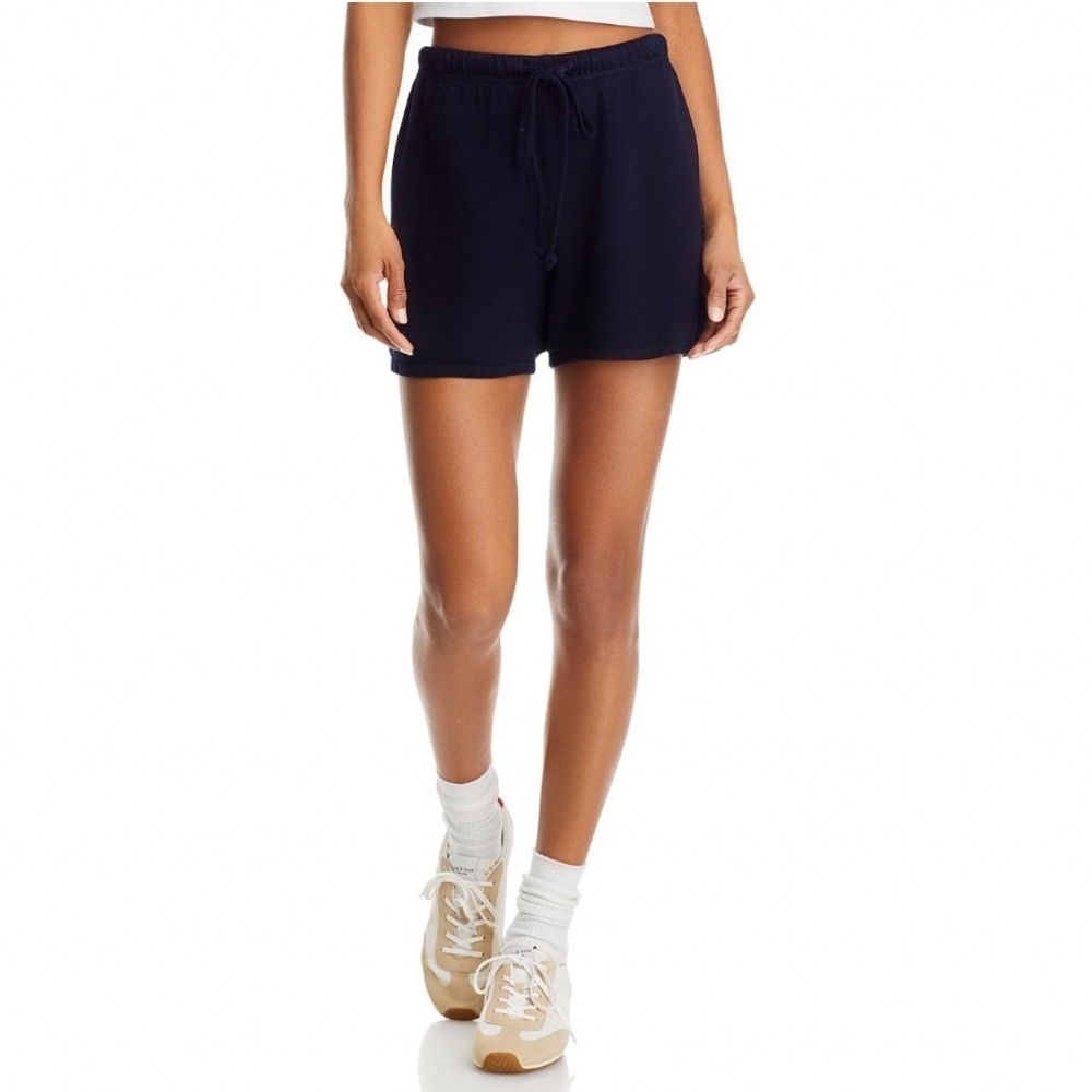 Aqua Athletic Gonzales Sweatshorts Navy Blue High Rise Drawstring Shorts XS